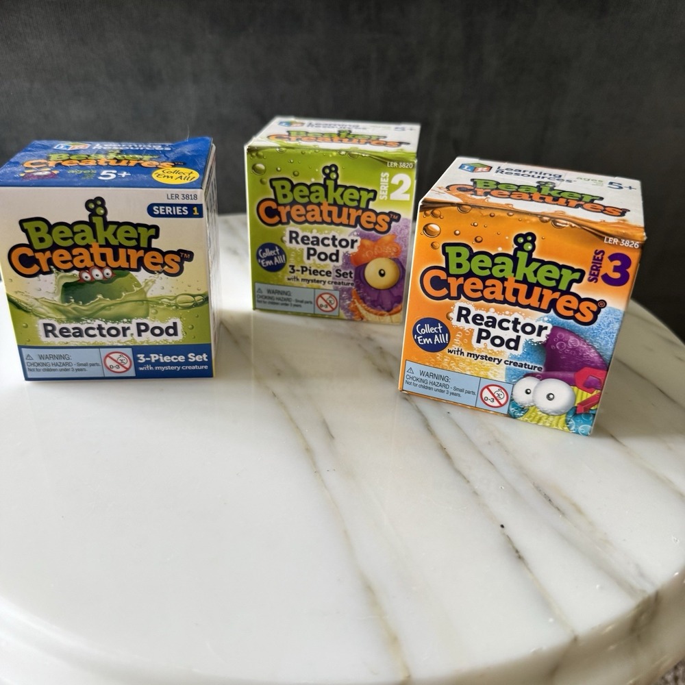 Learning Resouces Beaker Creatures Reactor Pod ~ Lot Of 3
